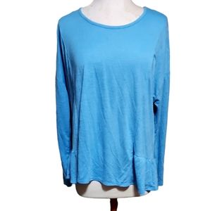 Cato 2xl Top Blouse Shirt Blue Long Sleeve Lace Peplum Blouse Top Woman …